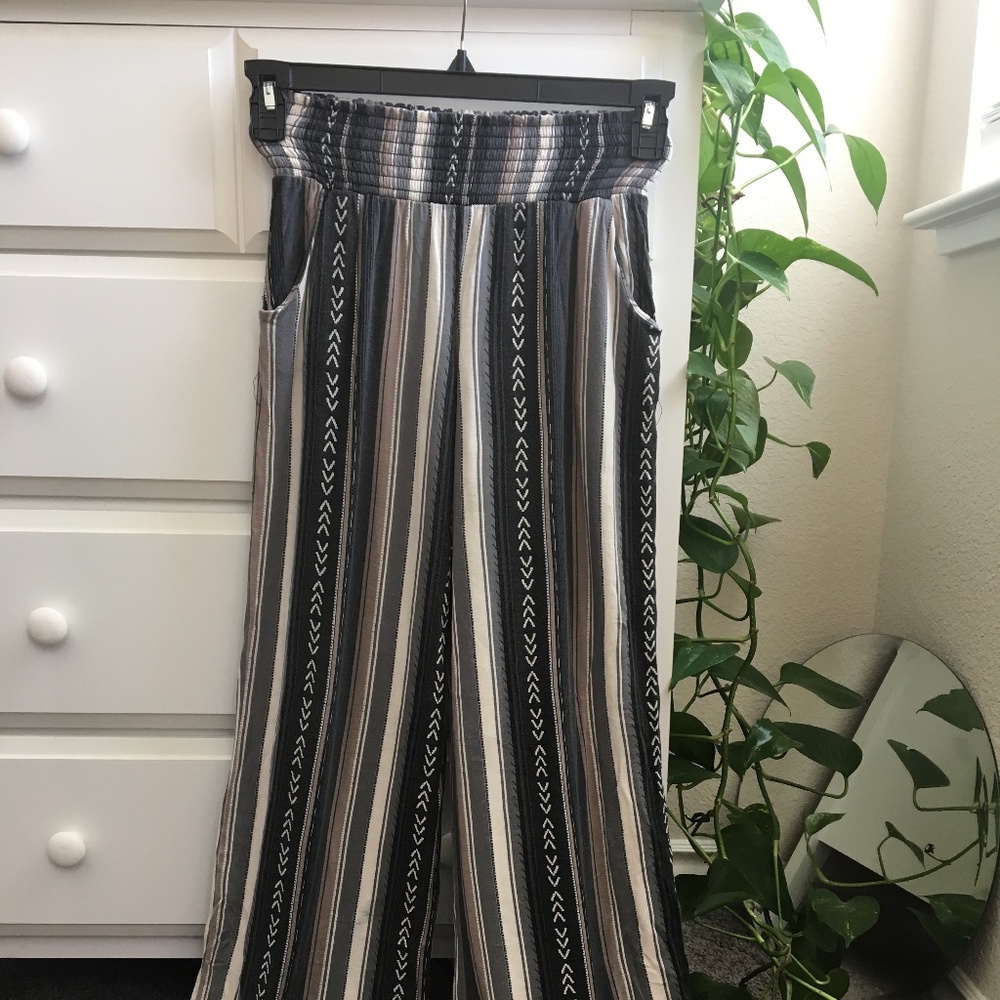 Bohemian striped flow pants